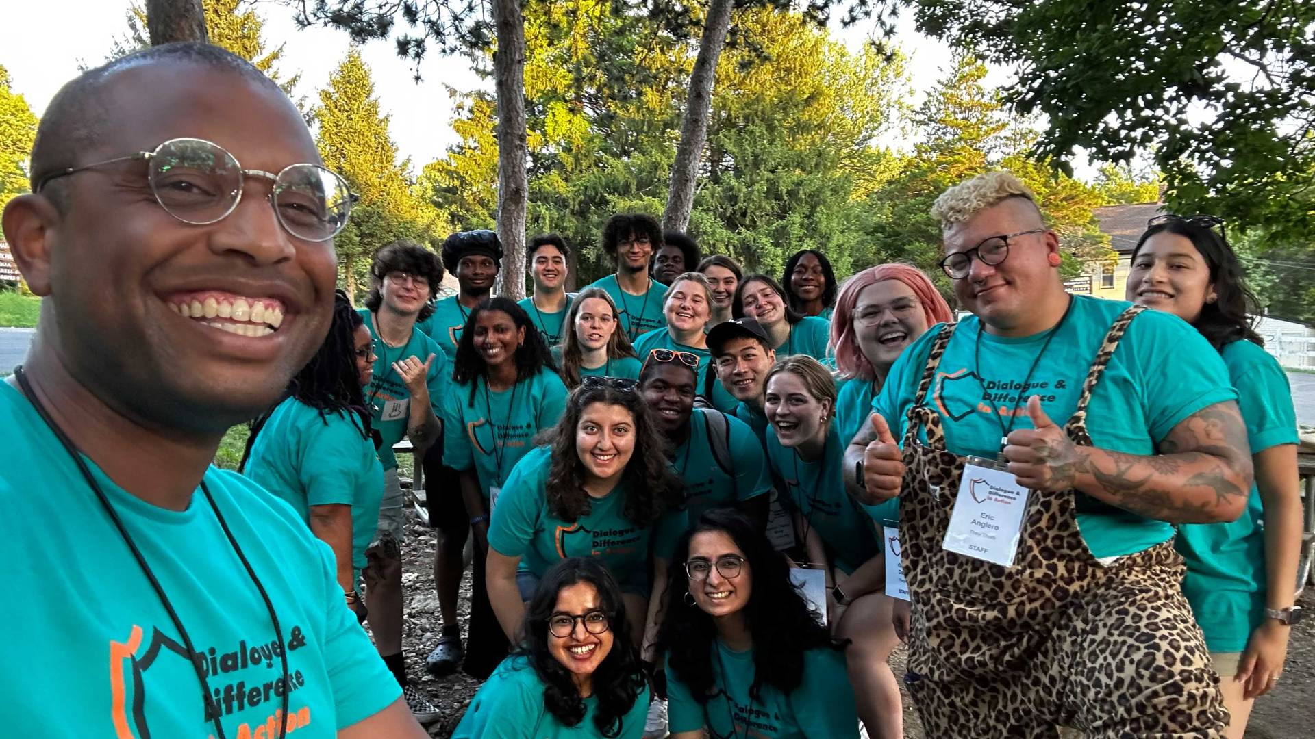 A group of students