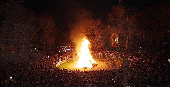 Bonfire from above