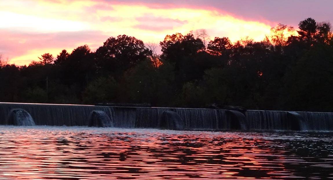 Lake Carnegie at sunset