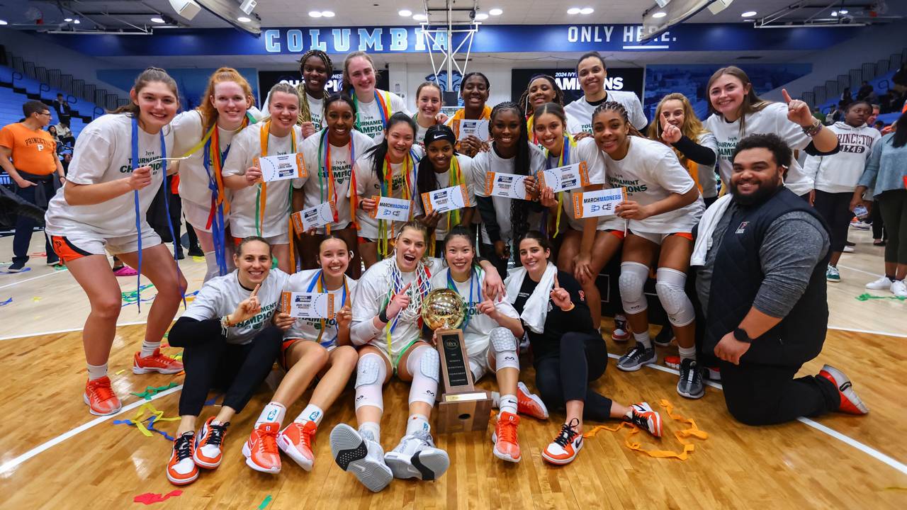 Princeton Women's Basketball team and coaching staff