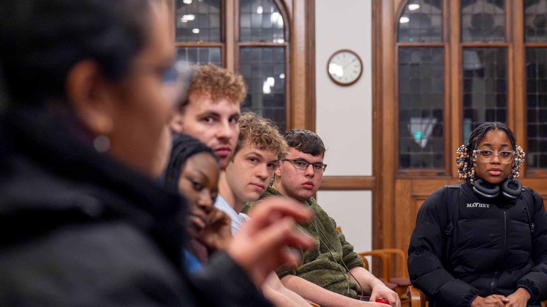 Students in Princeton's Rose Castle Society meet informally.