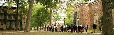 Gathering between Nassau Hall and Stanhope