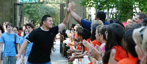 Pre-rade high five