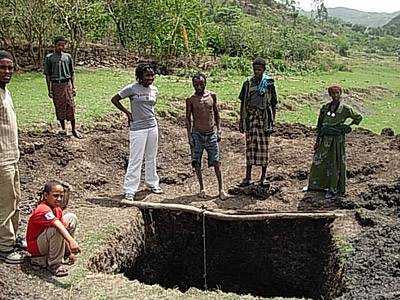 Digging well
