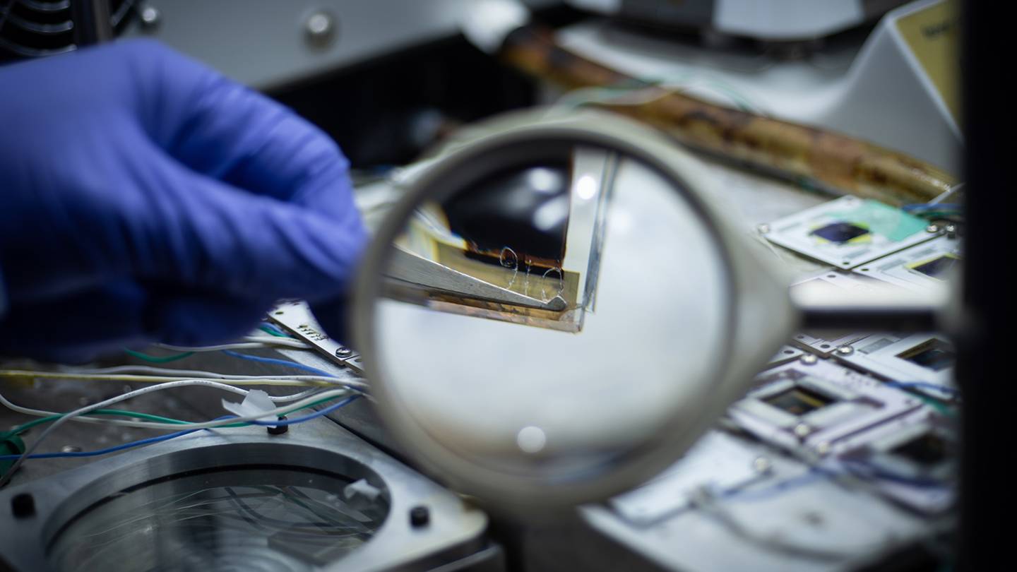 A highly stable perovskite solar cell under magnification
